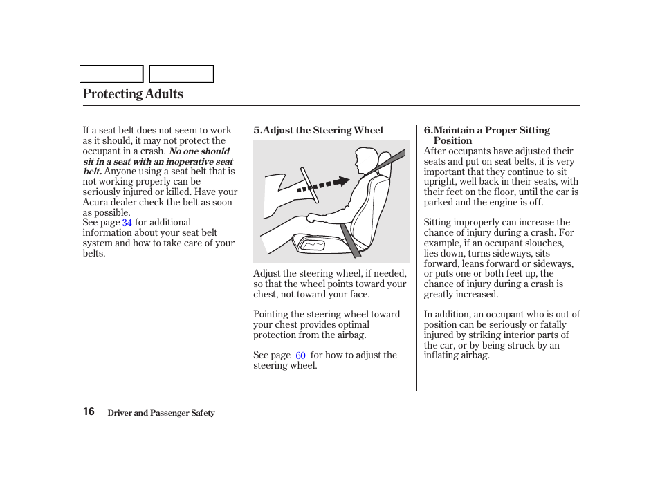 Protecting adults | Acura 2002 NSX - Owner's Manual User Manual | Page 19 / 301