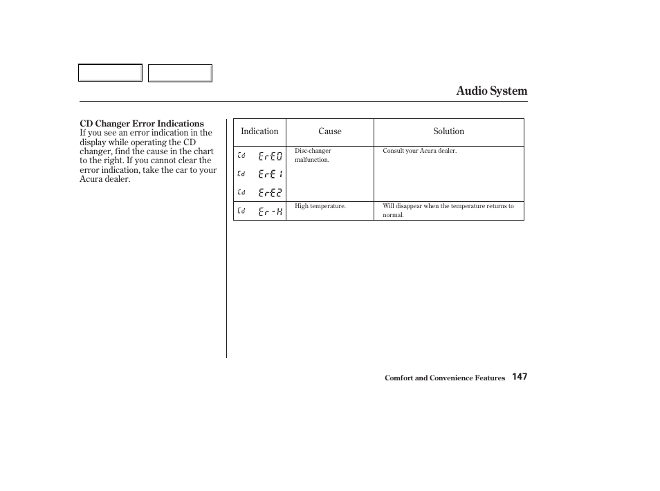 Audio system | Acura 2002 CL - Owner's Manual User Manual | Page 150 / 335