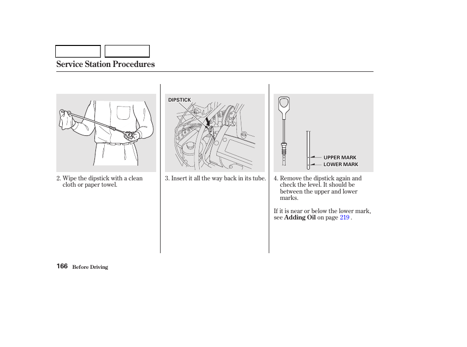 Service station procedures | Acura 2002 CL - Owner's Manual User Manual | Page 169 / 335