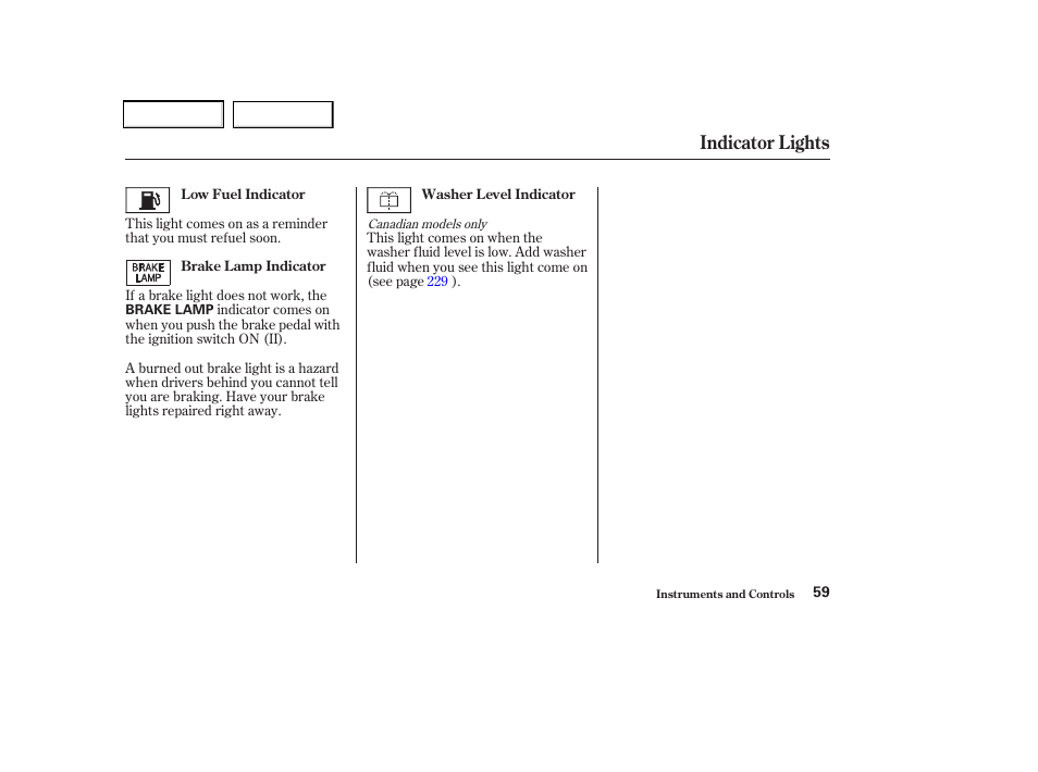 Indicator lights | Acura 2002 CL - Owner's Manual User Manual | Page 62 / 335