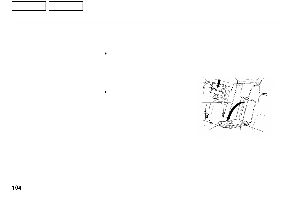 Seat heaters, ski sleeve | Acura 2001 RL - Owner's Manual User Manual | Page 107 / 333