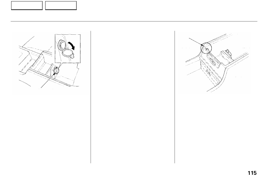 Accessory power socket | Acura 2001 RL - Owner's Manual User Manual | Page 118 / 333