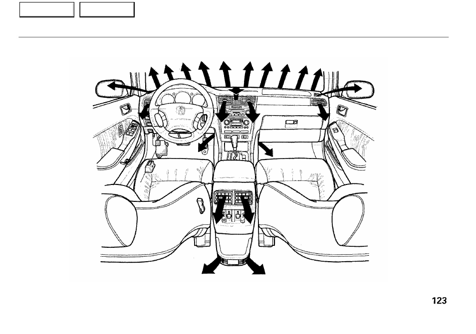 Climate control system | Acura 2001 RL - Owner's Manual User Manual | Page 126 / 333