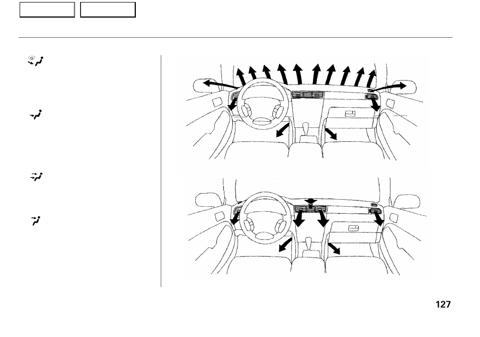 Climate control system | Acura 2001 RL - Owner's Manual User Manual | Page 130 / 333
