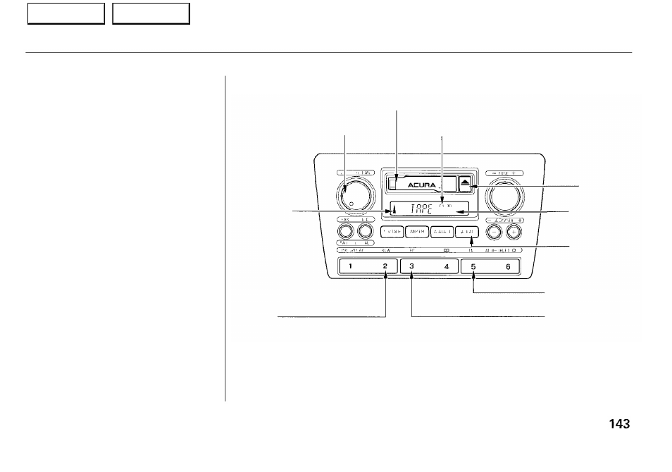 Audio system | Acura 2001 RL - Owner's Manual User Manual | Page 146 / 333