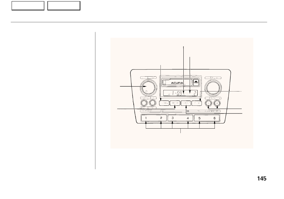 Audio system | Acura 2001 RL - Owner's Manual User Manual | Page 148 / 333