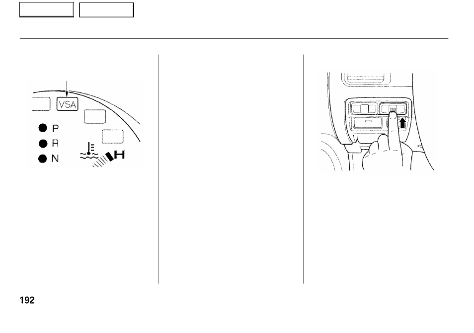 Vehicle stability assist (vsa) system | Acura 2001 RL - Owner's Manual User Manual | Page 195 / 333