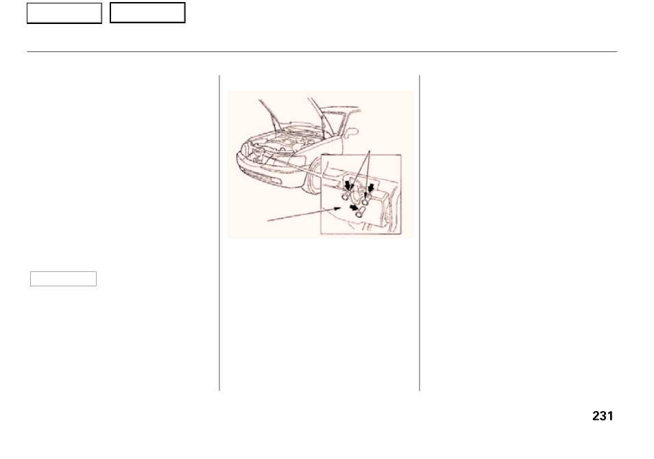 Power steering, hood latch, air cleaner element | Acura 2001 RL - Owner's Manual User Manual | Page 234 / 333