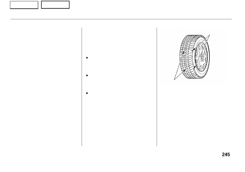 Tires | Acura 2001 RL - Owner's Manual User Manual | Page 248 / 333