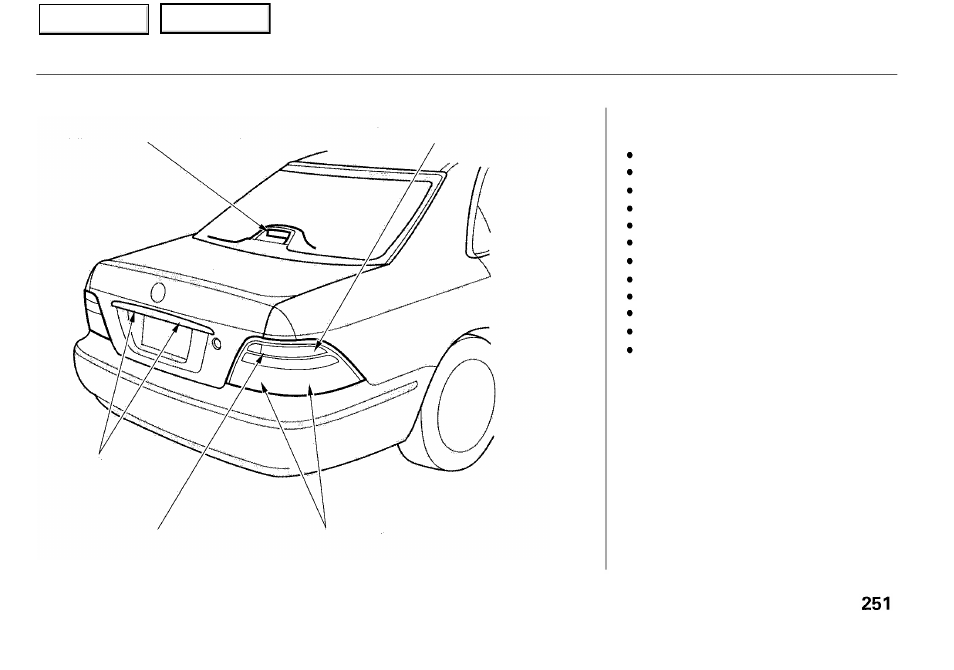 Lights | Acura 2001 RL - Owner's Manual User Manual | Page 254 / 333
