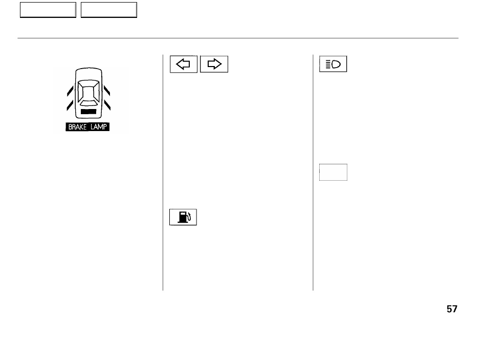 Indicator lights | Acura 2001 RL - Owner's Manual User Manual | Page 60 / 333