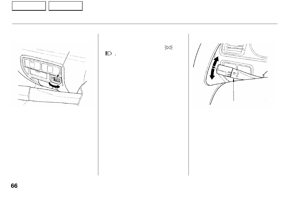 Controls near the steering wheel | Acura 2001 RL - Owner's Manual User Manual | Page 69 / 333