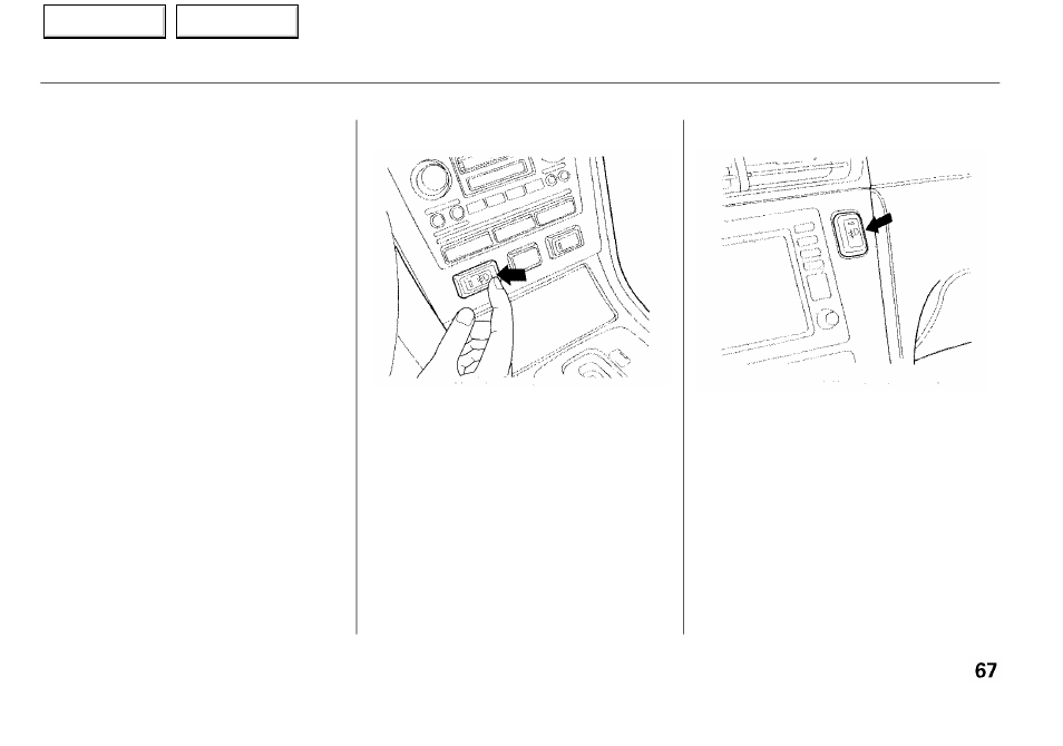 Controls near the steering wheel | Acura 2001 RL - Owner's Manual User Manual | Page 70 / 333