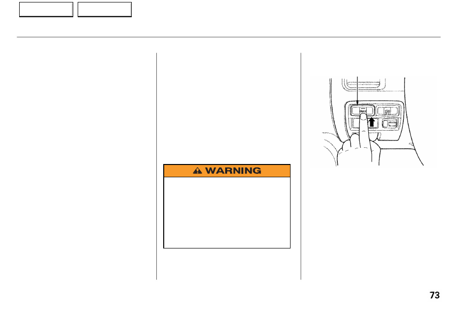 Acura 2001 RL - Owner's Manual User Manual | Page 76 / 333