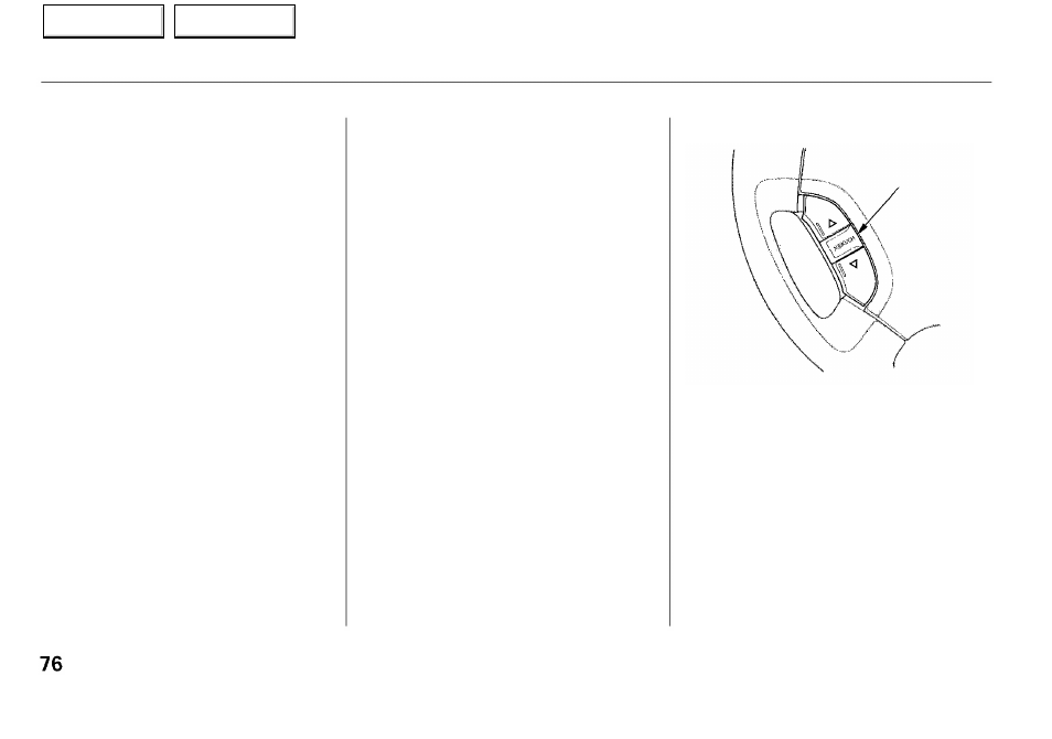 Steering wheel controls | Acura 2001 RL - Owner's Manual User Manual | Page 79 / 333