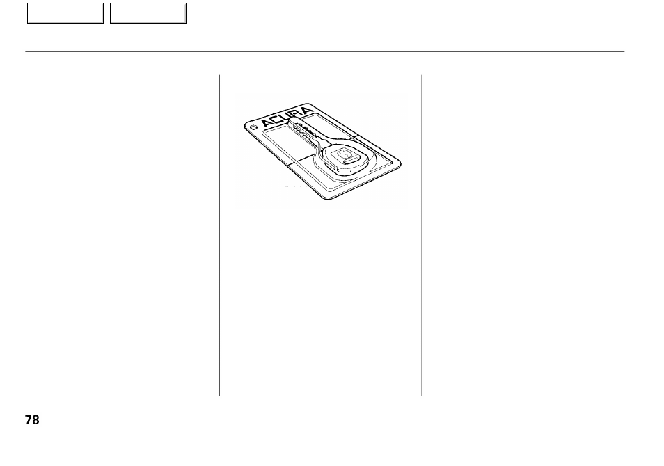 Keys and locks | Acura 2001 RL - Owner's Manual User Manual | Page 81 / 333