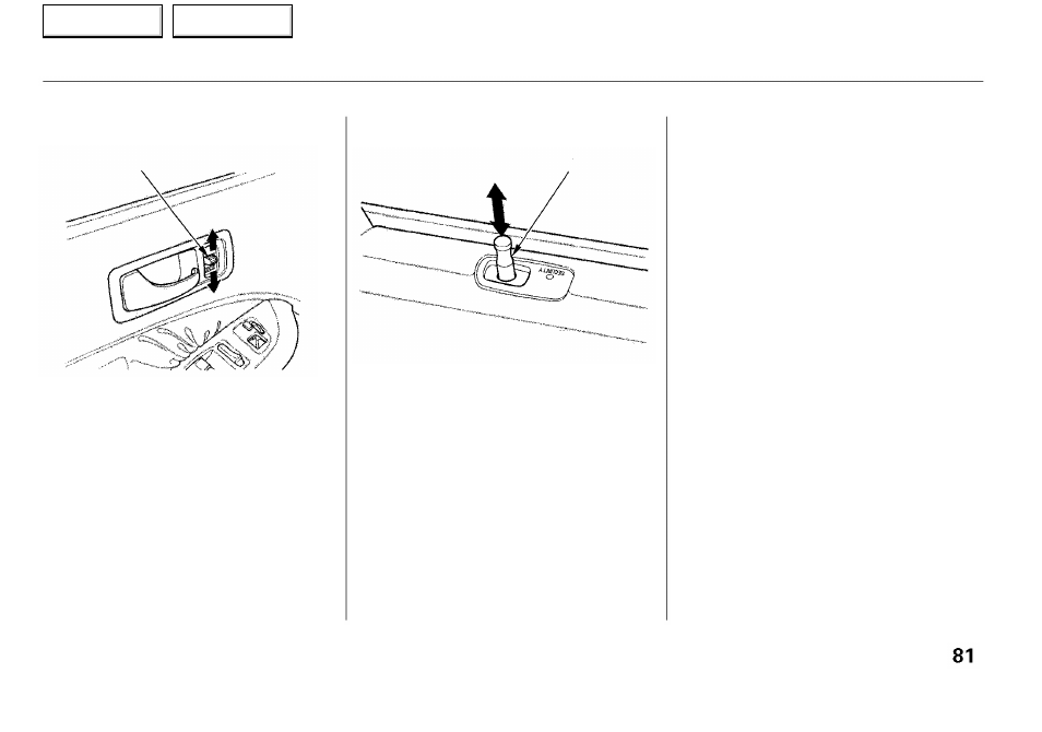 Keys and locks | Acura 2001 RL - Owner's Manual User Manual | Page 84 / 333