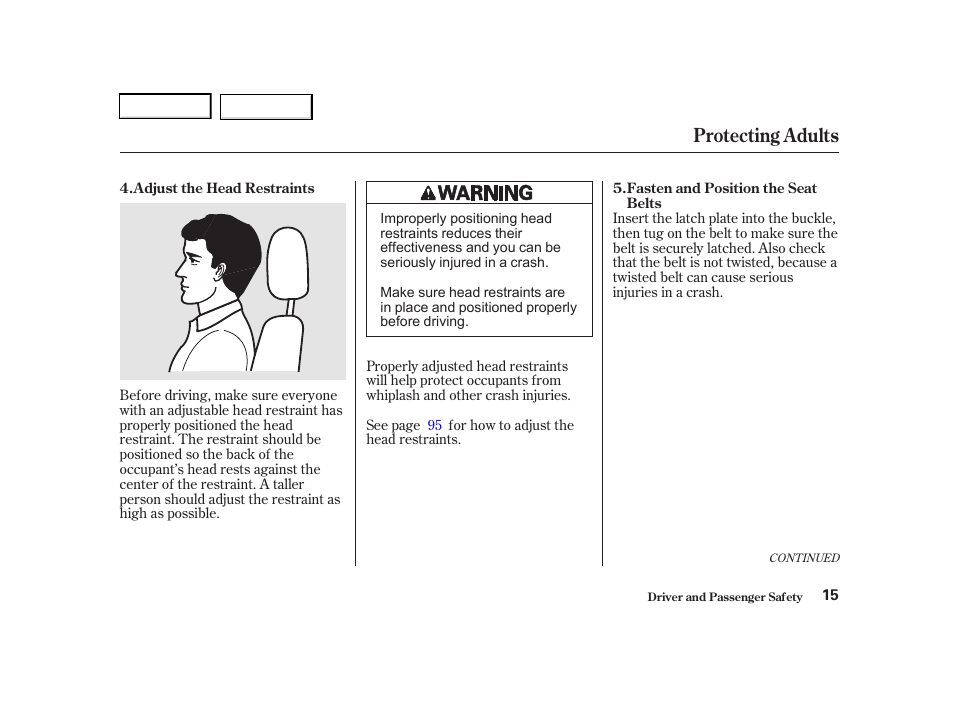 Protecting adults | Acura 2001 TL - Owner's Manual User Manual | Page 18 / 319