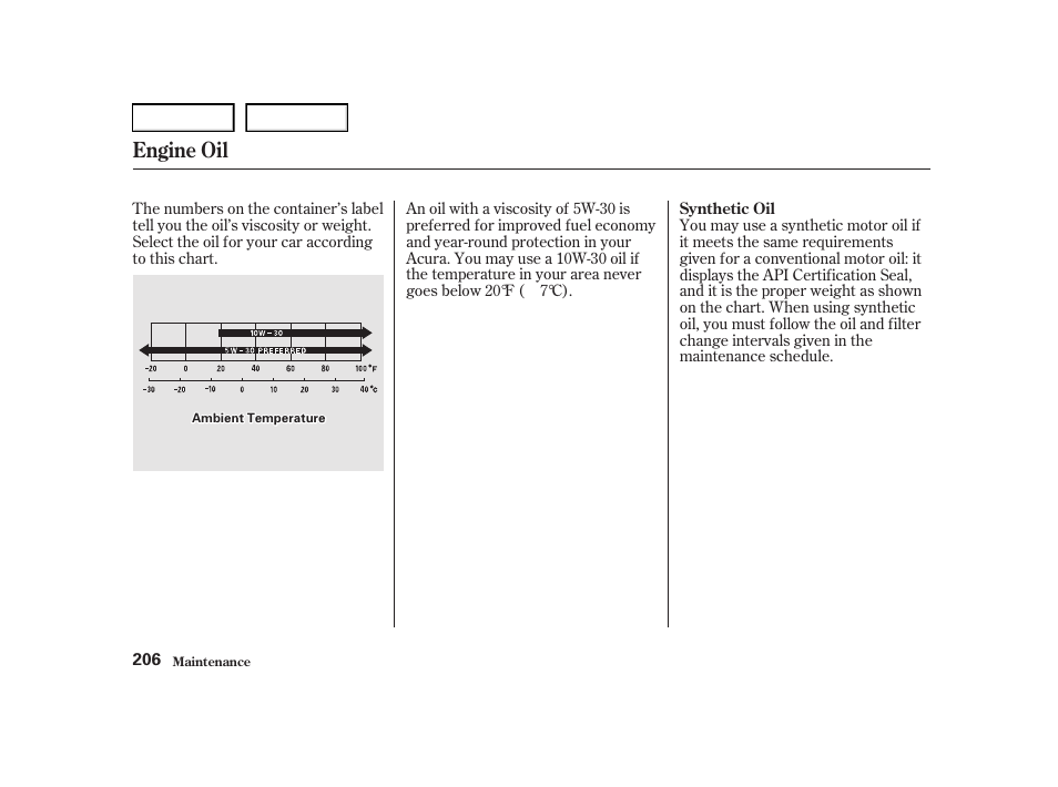 Engine oil | Acura 2001 TL - Owner's Manual User Manual | Page 209 / 319