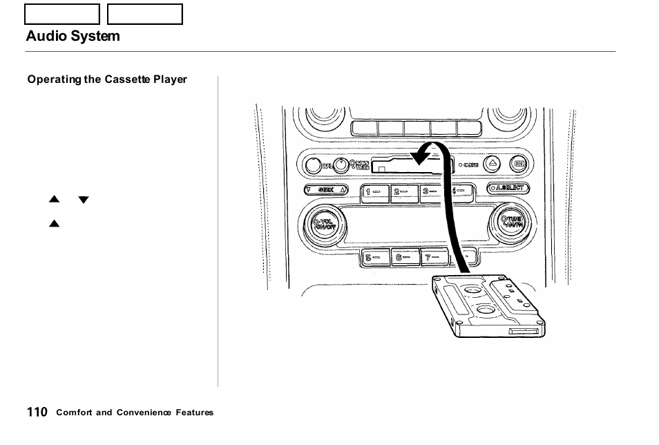 Audio system | Acura 2001 NSX - Owner's Manual User Manual | Page 113 / 305