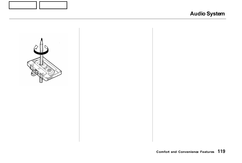 Audio system | Acura 2001 NSX - Owner's Manual User Manual | Page 122 / 305