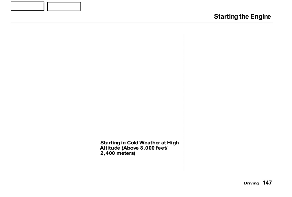 Starting the engine | Acura 2001 NSX - Owner's Manual User Manual | Page 150 / 305