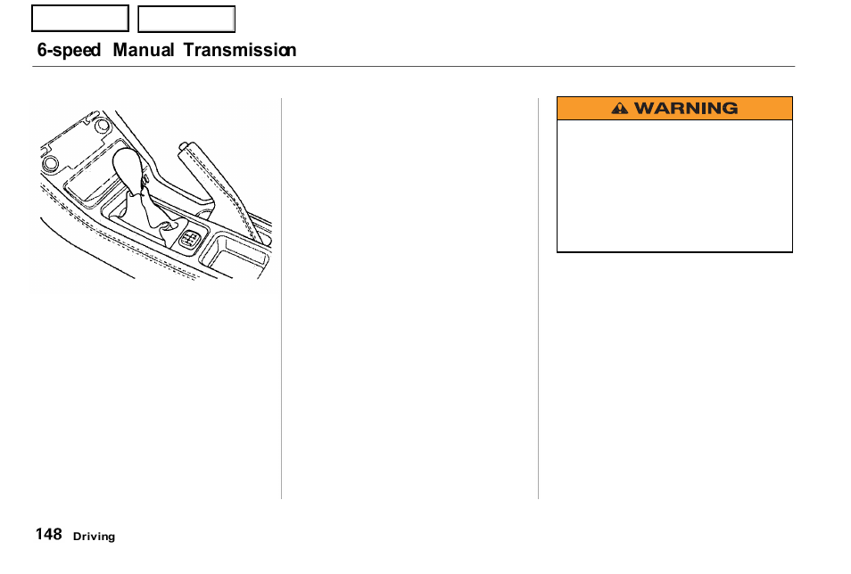 Spee d manual transmission | Acura 2001 NSX - Owner's Manual User Manual | Page 151 / 305