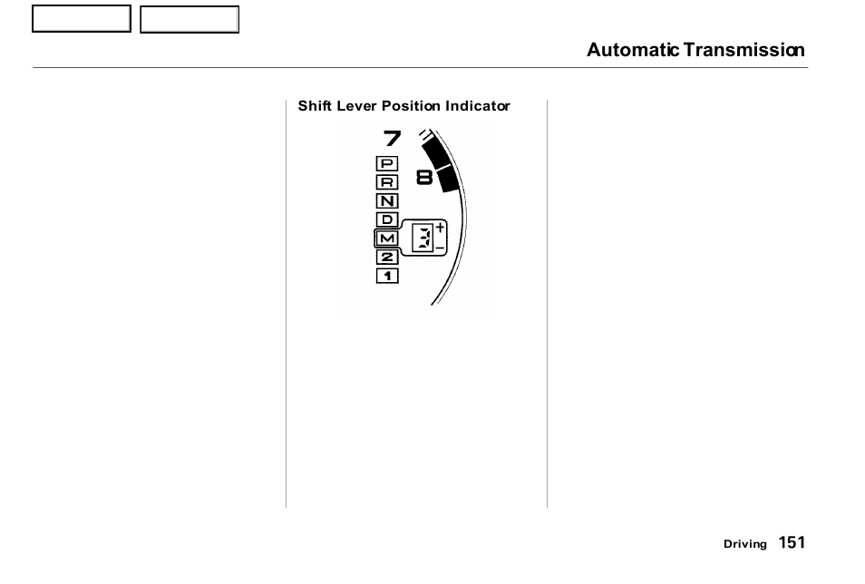 Automatic transmission | Acura 2001 NSX - Owner's Manual User Manual | Page 154 / 305