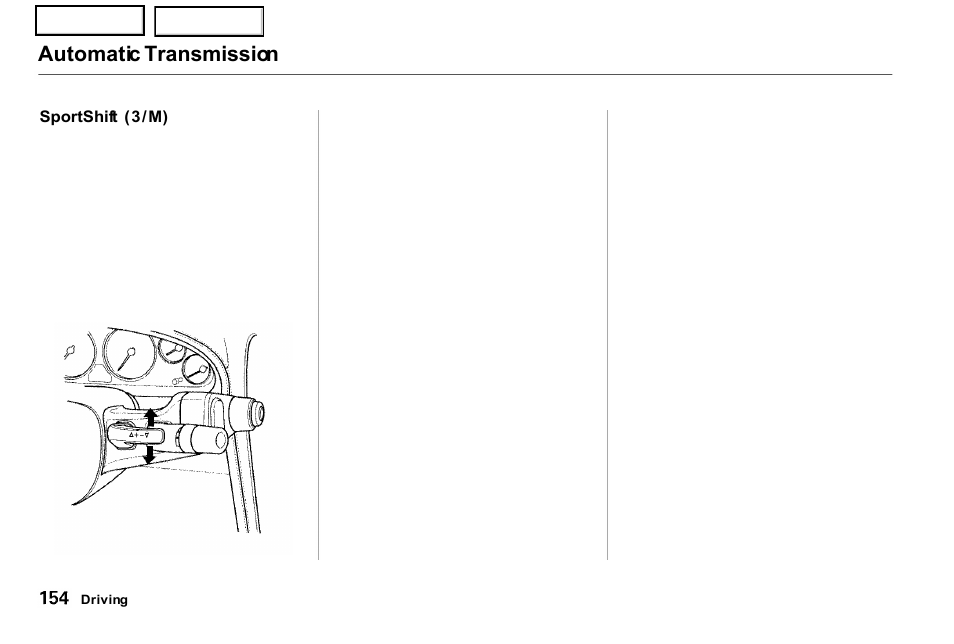 Automatic transmission | Acura 2001 NSX - Owner's Manual User Manual | Page 157 / 305