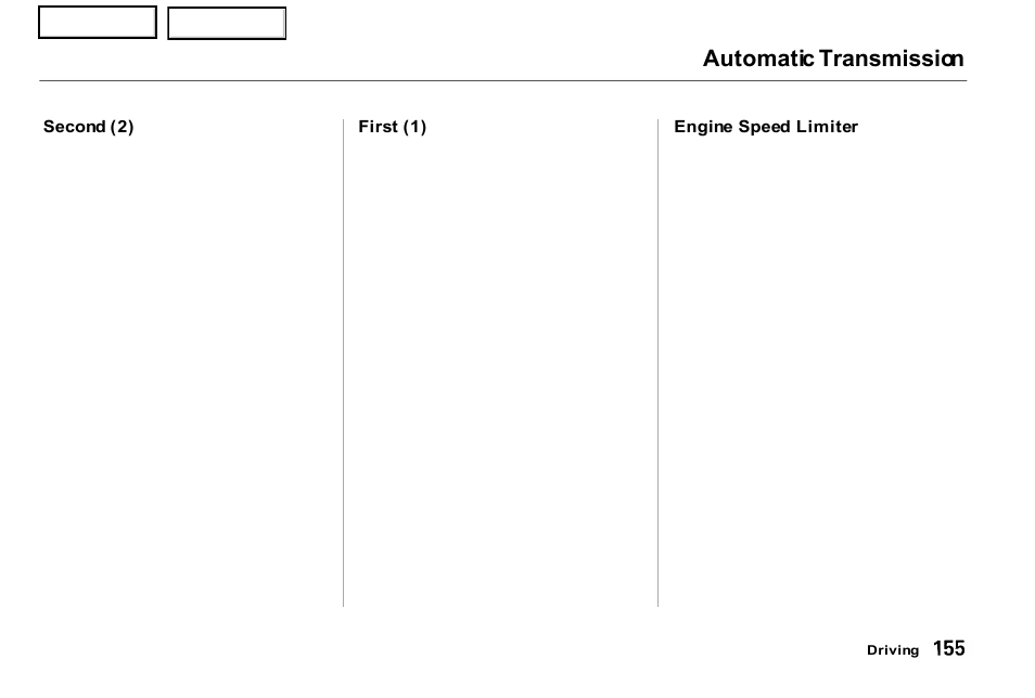 Automatic transmission | Acura 2001 NSX - Owner's Manual User Manual | Page 158 / 305