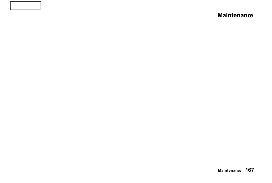 Maintenance | Acura 2001 NSX - Owner's Manual User Manual | Page 170 / 305