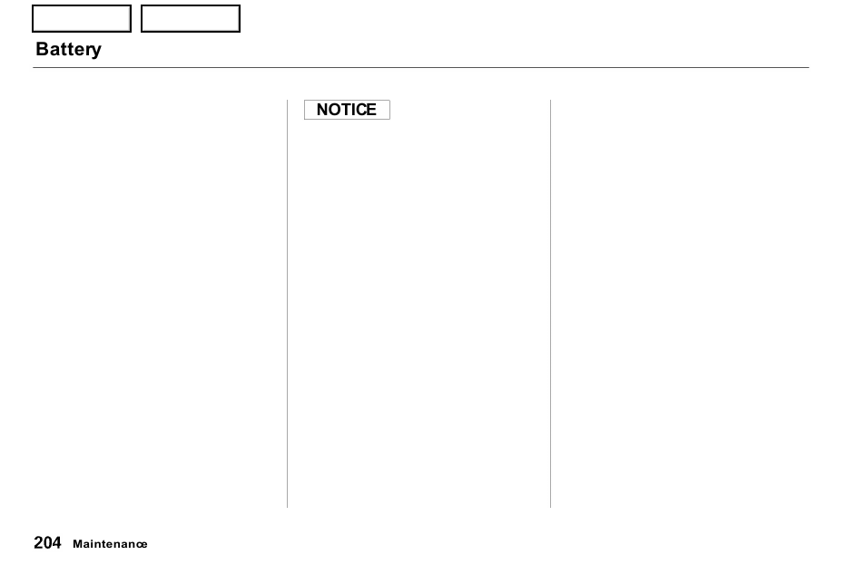 Battery | Acura 2001 NSX - Owner's Manual User Manual | Page 207 / 305