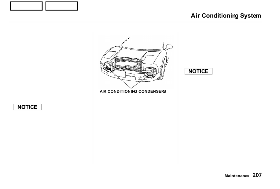 Air conditioning system | Acura 2001 NSX - Owner's Manual User Manual | Page 210 / 305