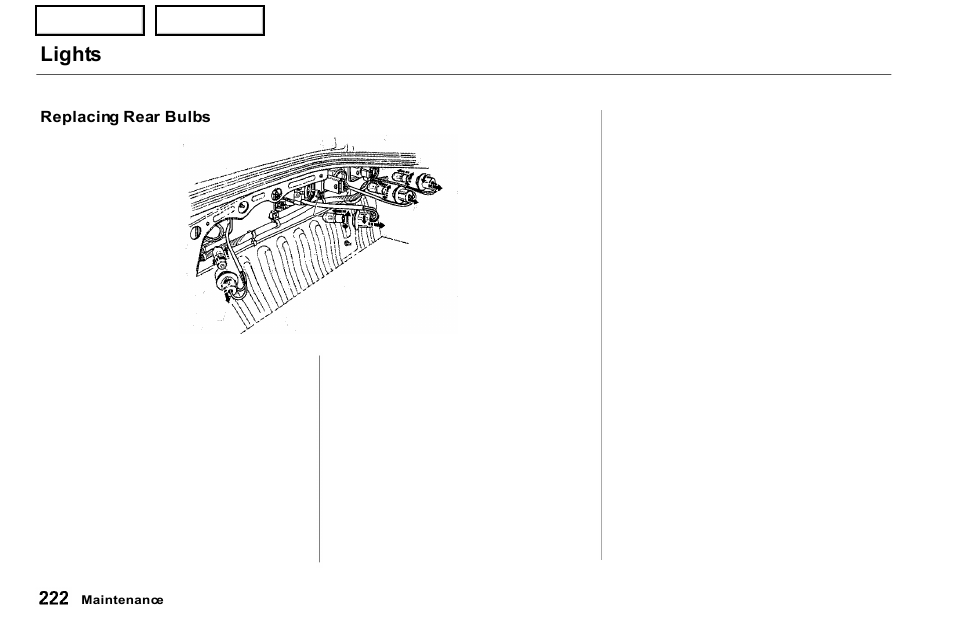 Lights | Acura 2001 NSX - Owner's Manual User Manual | Page 225 / 305