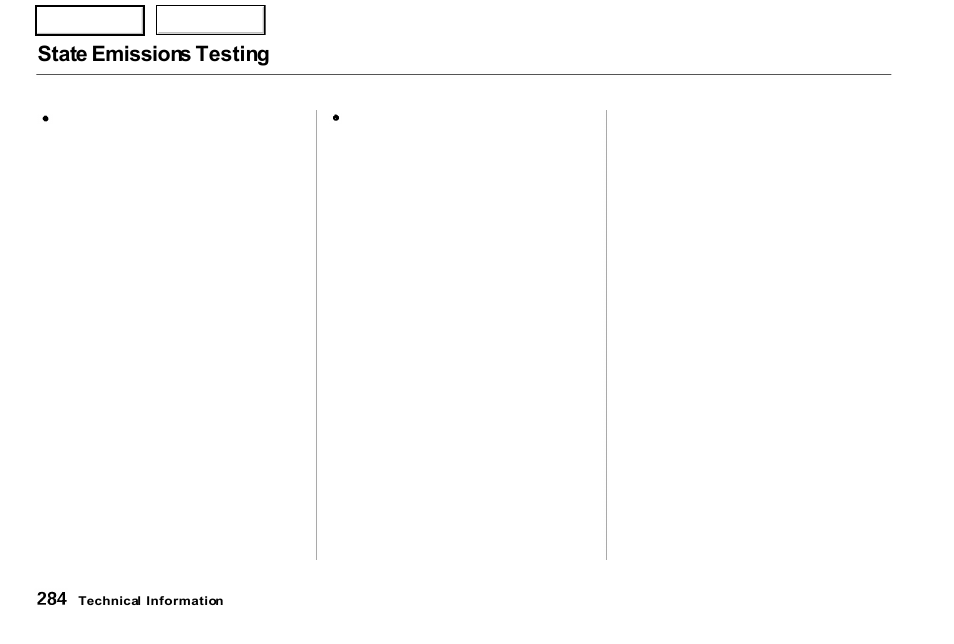 State emissions testing | Acura 2001 NSX - Owner's Manual User Manual | Page 287 / 305