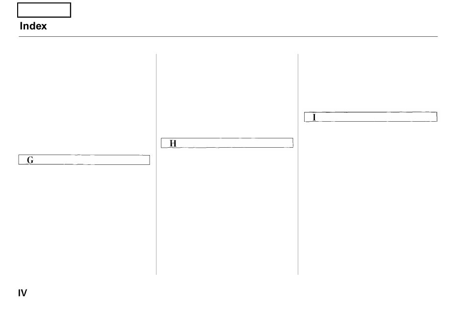 Index | Acura 2001 NSX - Owner's Manual User Manual | Page 299 / 305