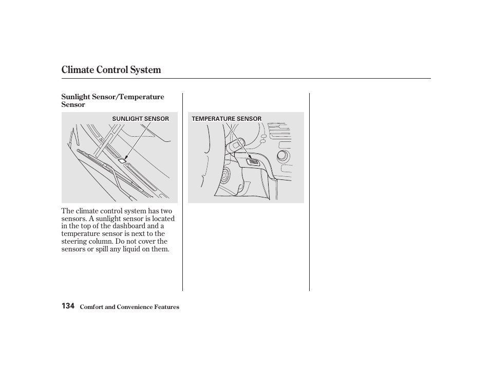 Climate control system | Acura 2001 CL - Owner's Manual User Manual | Page 137 / 330
