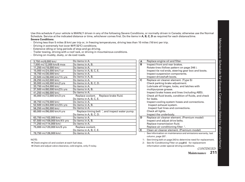 Acura 2001 CL - Owner's Manual User Manual | Page 214 / 330