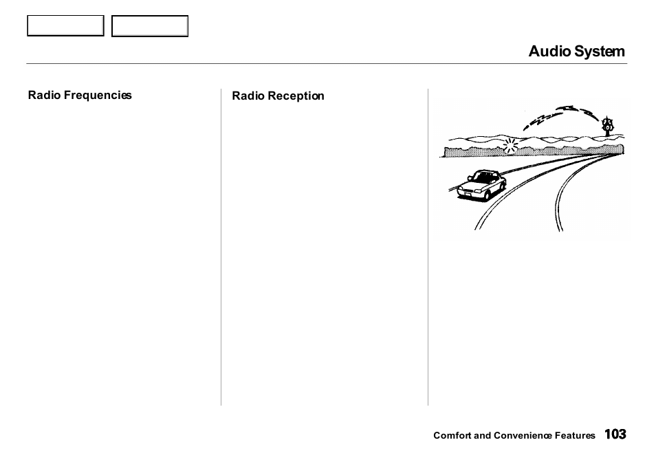 Audio system | Acura 2001 Integra Sedan - Owner's Manual User Manual | Page 106 / 276