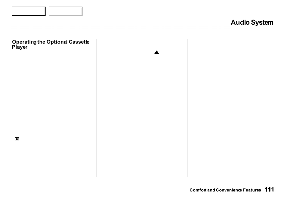 Audio system | Acura 2001 Integra Sedan - Owner's Manual User Manual | Page 114 / 276