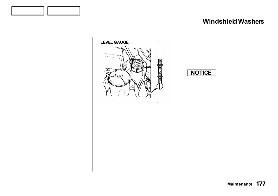 Windshield washers | Acura 2001 Integra Sedan - Owner's Manual User Manual | Page 180 / 276