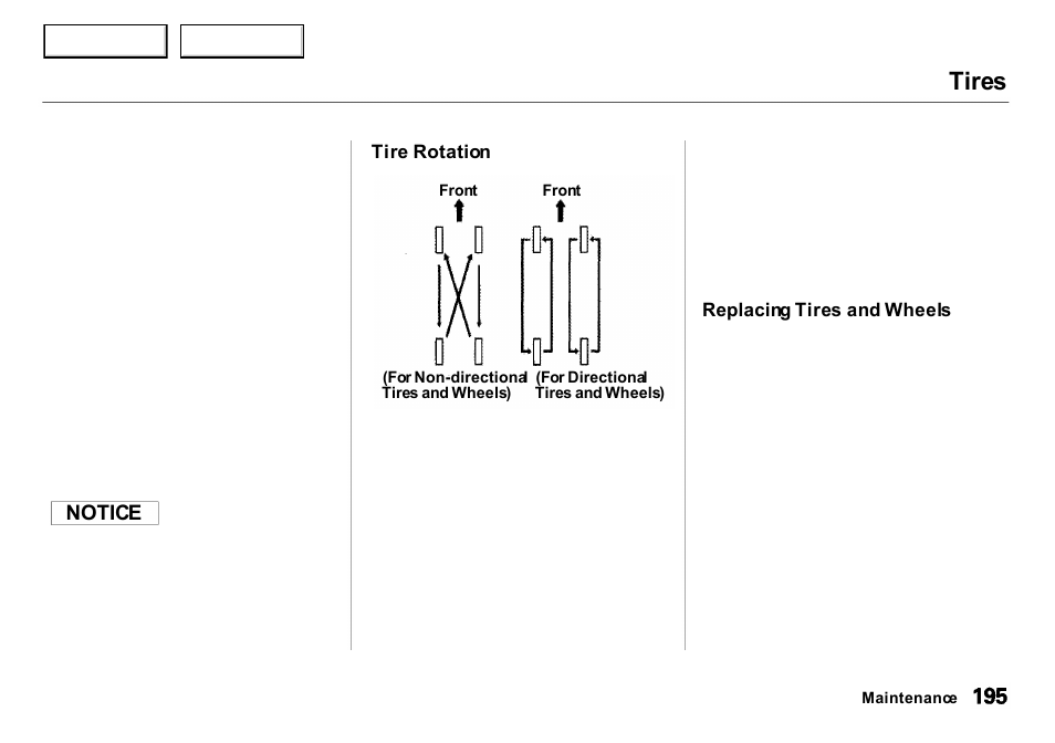 Tires | Acura 2001 Integra Sedan - Owner's Manual User Manual | Page 198 / 276