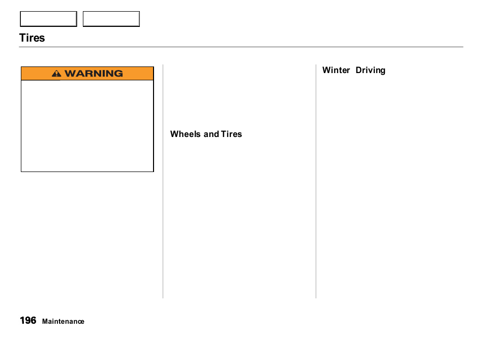 Tires | Acura 2001 Integra Sedan - Owner's Manual User Manual | Page 199 / 276
