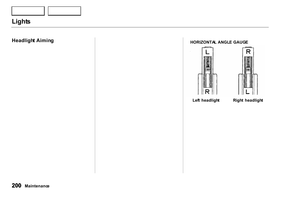 Lights | Acura 2001 Integra Sedan - Owner's Manual User Manual | Page 203 / 276