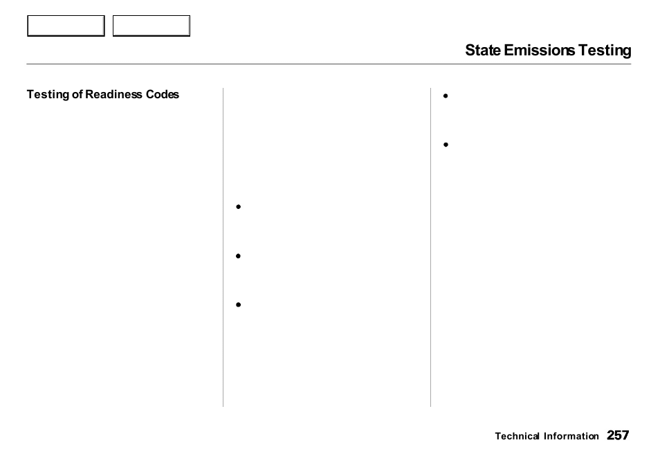 State emissions testing | Acura 2001 Integra Sedan - Owner's Manual User Manual | Page 260 / 276