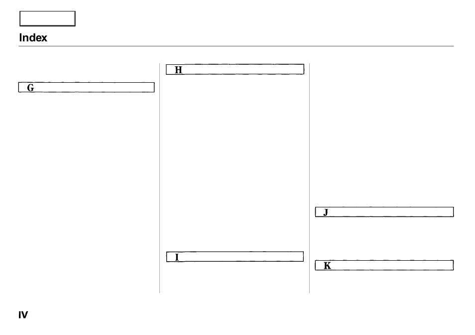 Index | Acura 2001 Integra Sedan - Owner's Manual User Manual | Page 271 / 276