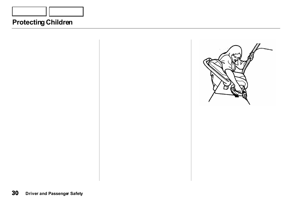 Protecting children | Acura 2001 Integra Sedan - Owner's Manual User Manual | Page 33 / 276