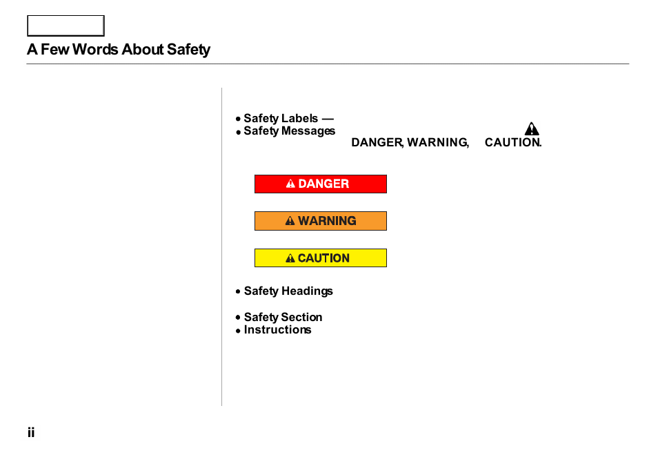 A few words about safety | Acura 2001 Integra Sedan - Owner's Manual User Manual | Page 4 / 276