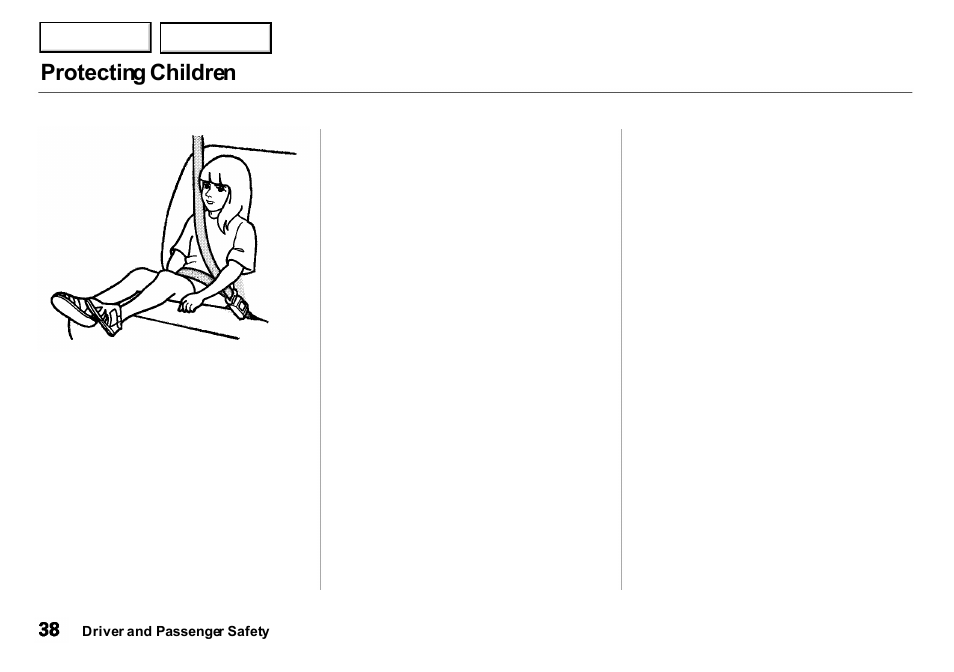 Protecting children | Acura 2001 Integra Sedan - Owner's Manual User Manual | Page 41 / 276
