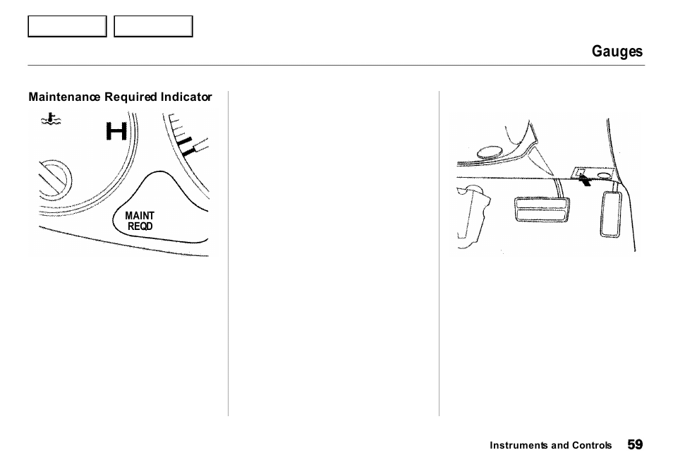 Gauges | Acura 2001 Integra Sedan - Owner's Manual User Manual | Page 62 / 276